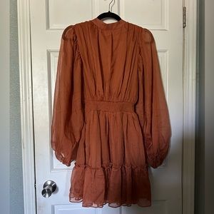 LimeLush Boutique Burnt Orange Dress, Size Small
